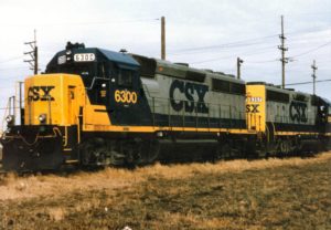 Original Slide C&O  Chesapeake & Ohio CSX SD40 8393 In 1988 At Walbridge OH 